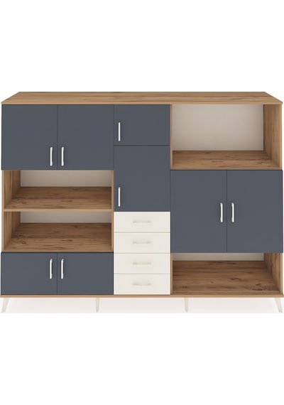 Hyperion Dolap 10 Raflı 4 Çekmeceli 8 Kapaklı 220x44x163 Çam-antr Çam-antrasit/aytaşı Hyperion Dolap 10 Raflı 4 Çekmeceli 8 Kapaklı 220x44x163 Çam-antr Çam-antrasit/aytaşı