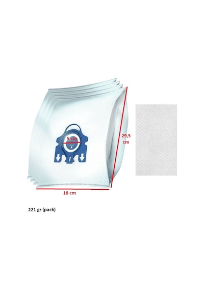 Srfn Ticaret Miele S8 Uyumlu Toz Torbası Dörtlü Paket
