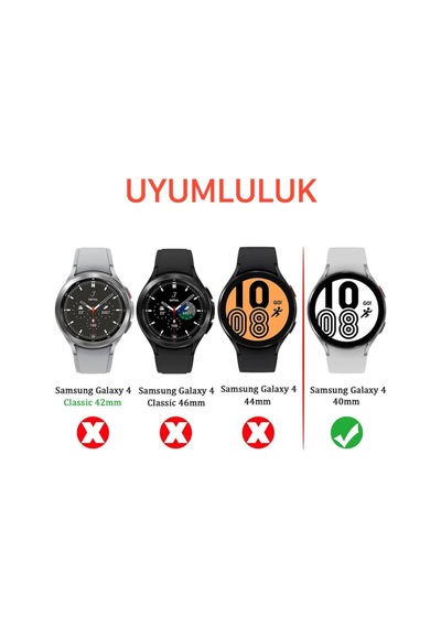 Samsung Galaxy Uyumlu Watch 4 40mm Ekran Koruyucu Nano Esnek Cam Ppm