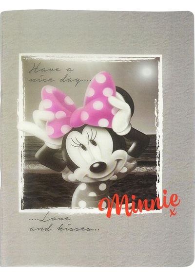 Minnie Mouse Campus Defter 26x18.5 CM Plastik Kapak Çizgili 40 Ya N11.2422