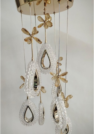7'li Gold Damla Model Avize