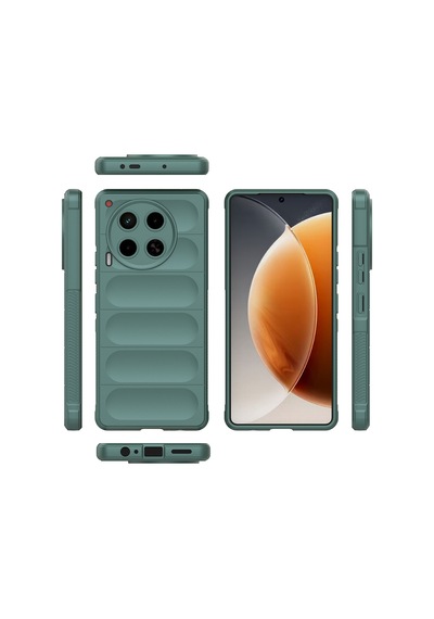 Noktaks - Tecno Uyumlu Tecno Camon 30 4g - Kılıf Esnek Tpu Oyuklu Arka Yüzey Tasarımlı Koruyucu Etnik Silikon Kapak - Siyah T36995 Siyah