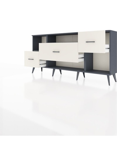 Arges Konsol 2 Raflı 3 Çekmeceli 176x30x83 Antrasit-antrasit/aytaşı Antrasit/aytaşı Arges Konsol 2 Raflı 3 Çekmeceli 176x30x83 Antrasit-antrasit/aytaşı Antrasit/aytaşı