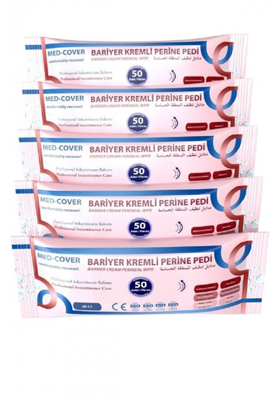 Med-cover Bariyer Kremli Perine Temizleme Pedi 50'li 5 Adet