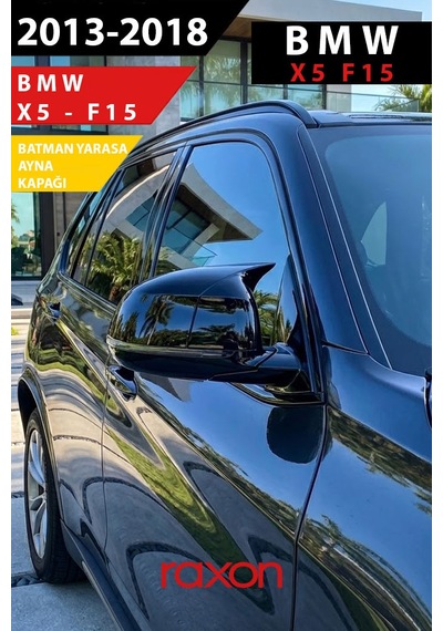 Bmw X5 F15 2013 2018 Batman & Yarasa Ayna Kapağı Parlak Piano Black Sport