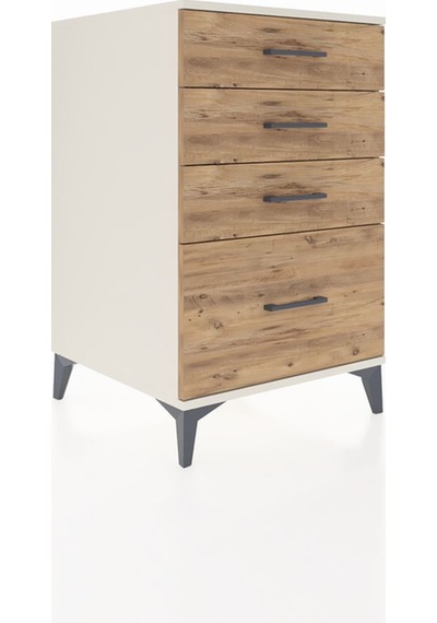 Kronos Komodin 4 Çekmeceli 60x59x96 Aytaşı-çam Aytaşı