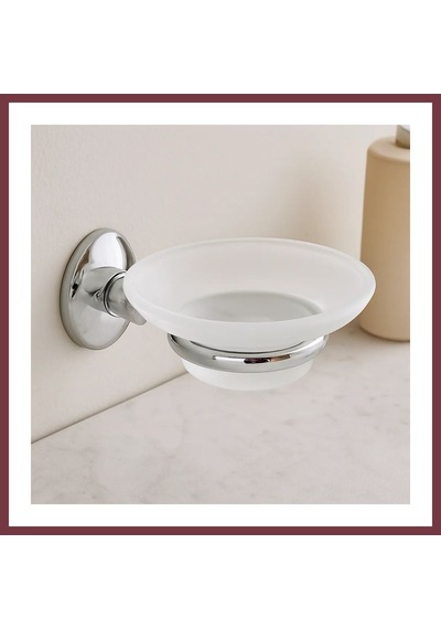 Storeşahin Banyo Katı Sabunluk - Plastik, Krom Metal Tutacaklı Shn0720
