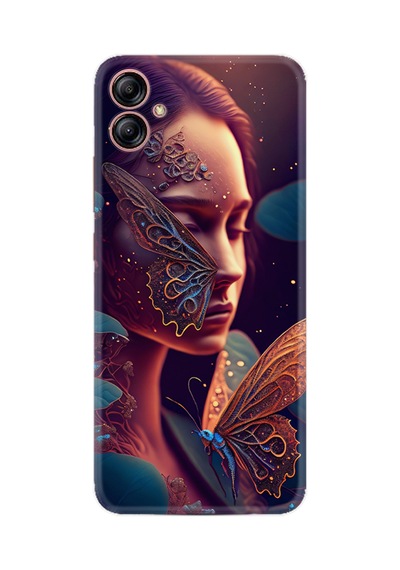 Samsung Samsung Galaxy Uyumlu A04e Kılıf Boutique Baskılı Resimli Kelebek Kadın Pcode -075