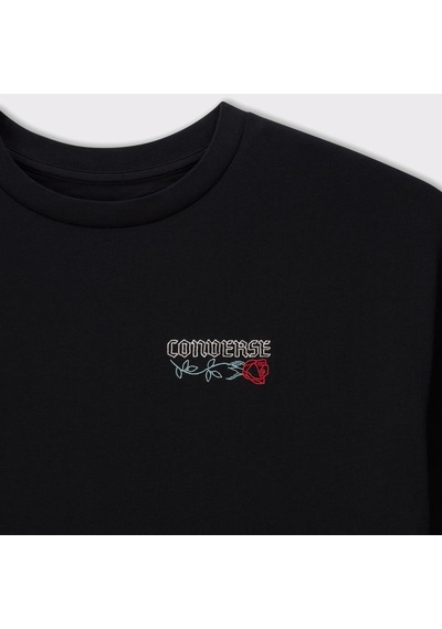 Converse Kadın Baskılı Siyah T-shirt