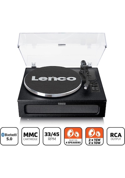 Lenco LS-430BK 4 Dahili Hoparlörlü Bluetooth Plak Çalar - Siyah