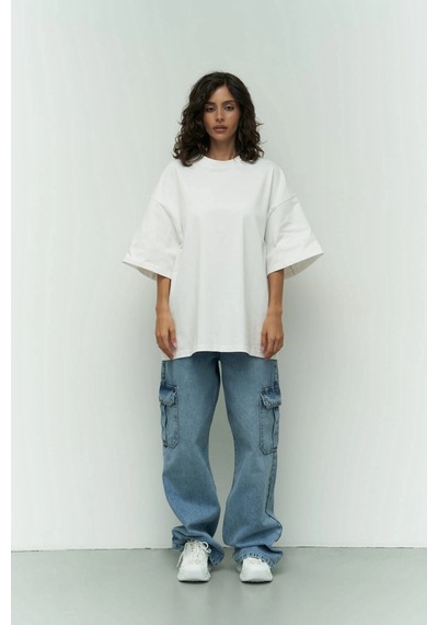 I Like Mama Beyaz Oversize Beyaz