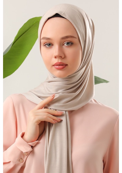 Melodi Scarf Tesettür Penye Şal Krem Krem
