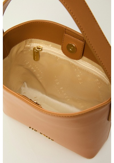 Ted Baker Düz Cilt Mini El Çantası Taba