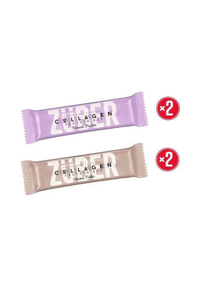 Kolajen Protein Bar Tanışma Paketi 35g X 4 Adet Kakao Çekirdekli, Orman Meyveli