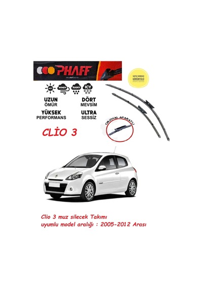 Renault Clio 3 Silecek Takımı 2007 Model Araca Özel Aparat