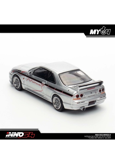 Inno 1/64 Nissan Skyline Gt-r N1 R33 "tuned By Mine's" Silver Çok Renkli