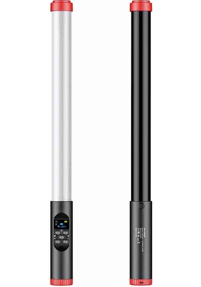 Fuchsia Fm-128rgb Oled Ekran Göstergeli Rgb Led Işıklı Su Geçirmez Aydınlatma Çubuğu Siyah