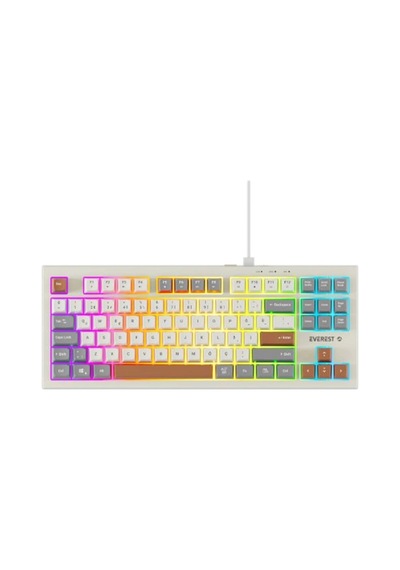 Everest Kb-98 Sılent Tkl Gri-gri Mavi-kahve Rainbow Q Membrane Klavye