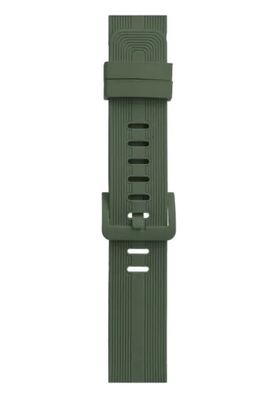 Jenerik Apple Uyumlu Watch 38mm Kr408 Çizgili Silikon Kordon - Koyu Yeşil