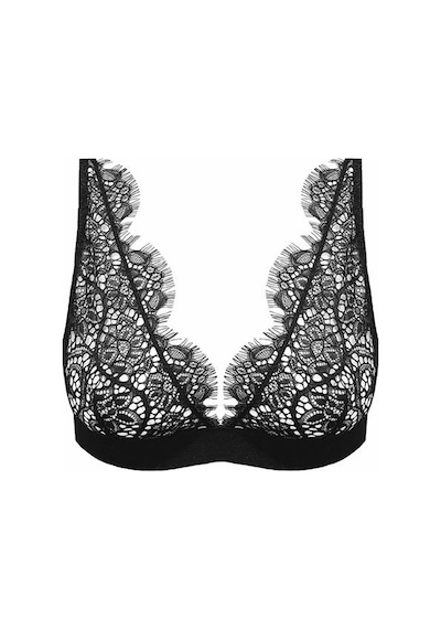 Deep Secret Siyah Saçaklı Dantel Bralet