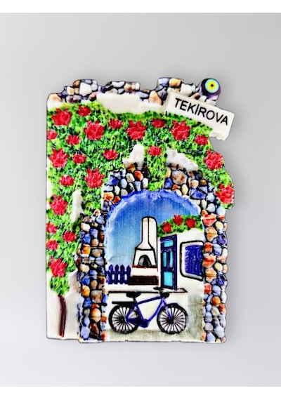 Tekirova Polyester Kabartmalı Magnet 5,5 X 7 Cm Dekoratif Hediyelik Buzdolabı Süsü Kod:1530