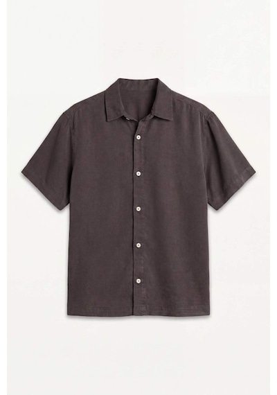 Defacto Regular Fıt Tencel Kısa Kollu Gömlek E2530ax26smbn339 Kahve-bn339