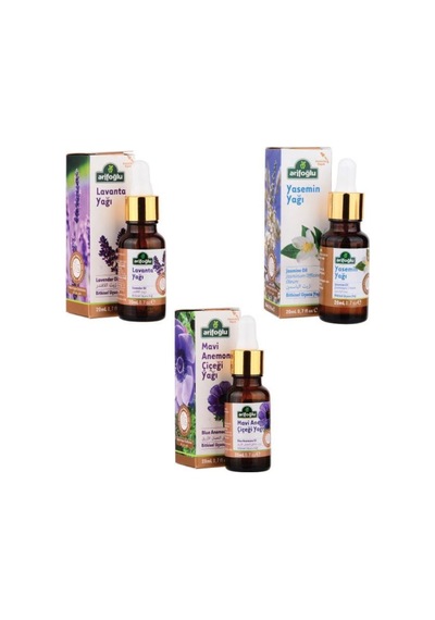 Arifoğlu Lavanta Yağı 20 ML + Mavi Anemon Yağı 20 ML + Yasemin Yağı 20 ML