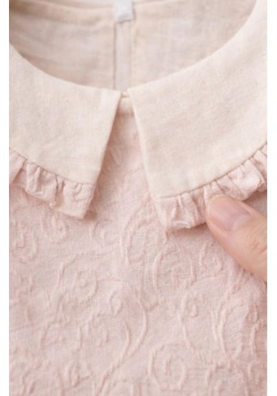 Baby Corner Fırfırlı Bebe Yaka Kız Bebek Elbise Pembe