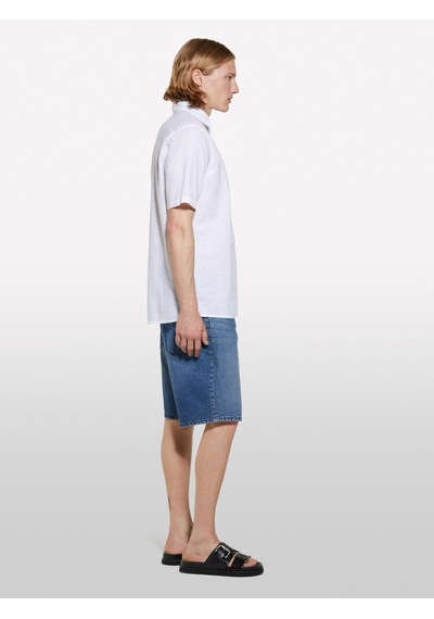 Sisley %100 Pamuk Orta Bel Regular Fit Denim Şort Erkek Mavi Denim Şort - 325p4mcps9019 Haki Yeşili