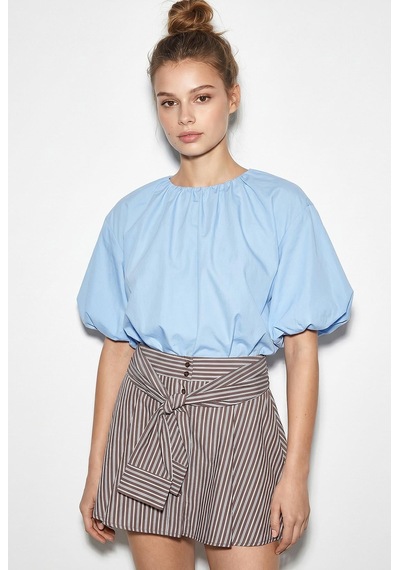 Shade Kadın Bisiklet Yaka Poplin Balon Bluz Db261004 60286231 - Bebe Mavisi Shade Kadın Bisiklet Yaka Poplin Balon Bluz Db261004 60286231 - Bebe Mavisi