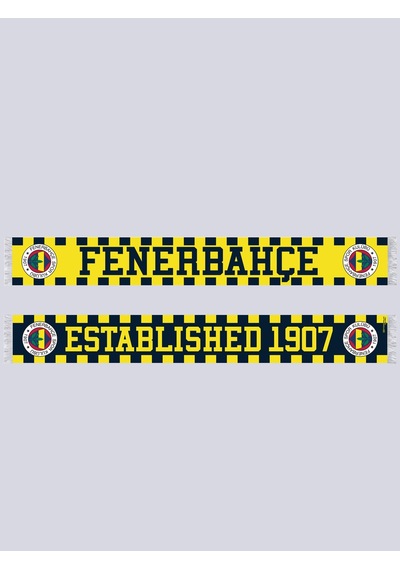 Fenerbahçe Sarı Lacivert Established 1907 Unisex Şal Lacıvert-sarı