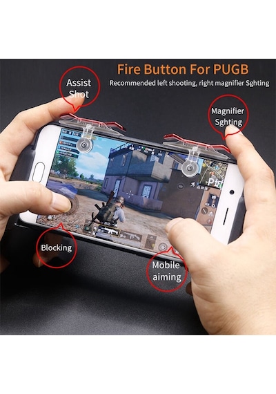 Tüm Telefonlar Için Oyun Adaptörü Pubg Ateş Tetik Düğmesi E9