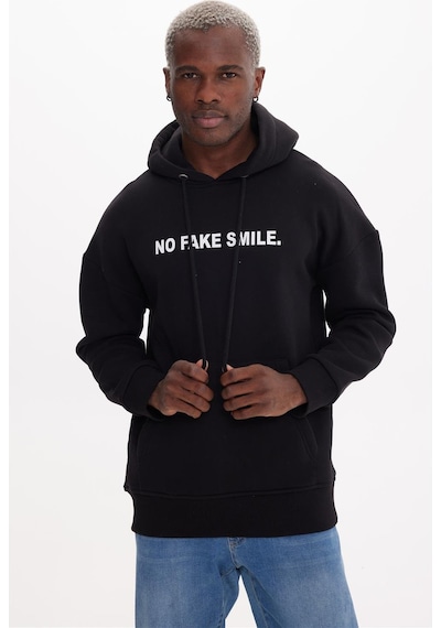 The Crow Smıle Siyah Hoodıe Sweatshırt Siyah
