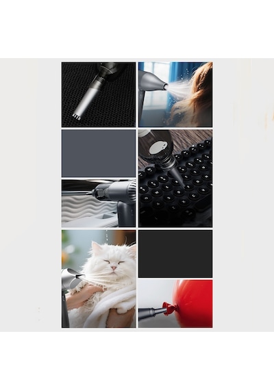 Lenyes Ltf02 Dijital Led Göstergeli 4 Kademeli Çok Fonksiyonlu Üfleme/çekme Turbo El Fanı Gri