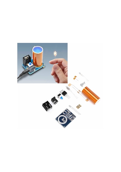 Demonte Mini Tesla Bobin Kit Modül Kablosuz Enerji İletimi Bd243 Dc 9 / 12v Temassız Elektrik Transf