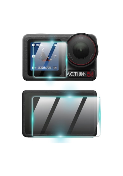 Djı Osmo Action 5 Pro İçin Ipg Kamera İçin Ipg Proactive Ekran Koruyucu 2 Adet Büyük, 1 Küçük Ekran