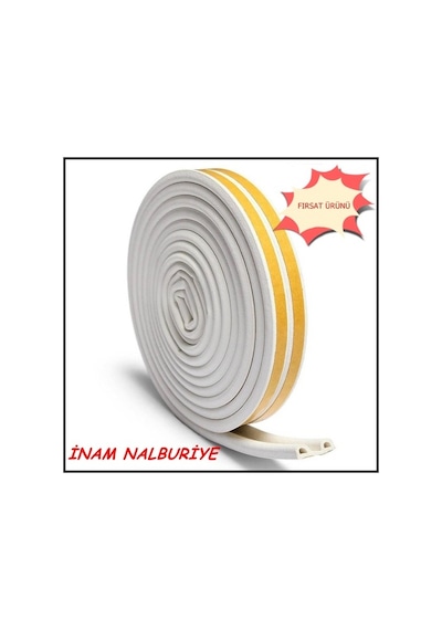 2X5=10 Metre Beyaz Kapı - Pencere Fitil Bant - Soğuk Ve Toza Son