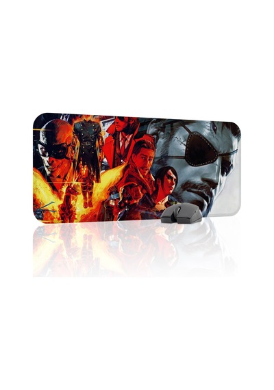 Metal Gear Solid Kaymaz Dikişli Kauçuk Oyuncu Mousepad V3 - 70x30 Xl Gaming Mouse Pad Fare Altlığı