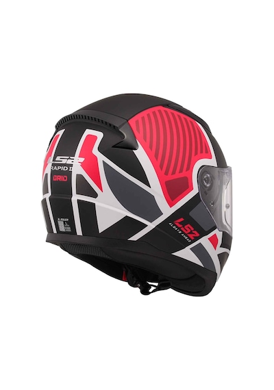 Ls2 Rapid 2 Grid Kapalı Kask Beyaz - Kırmızı