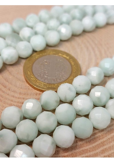 Larimar Taşı Faset Kesim 8mm Unisex Bileklik 42535-tek Çok Renkli Larimar Taşı Faset Kesim 8mm Unisex Bileklik 42535-tek Çok Renkli