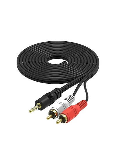 AoGo Aux RCA Stereo Lale Kablo Ses Sistemi Kablosu 3 M