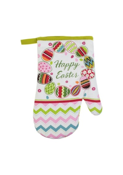 2'li Fırın Eldiveni Seti Happy Easter, Isıya Dayanıklı, Hediyelik Premium Kalite Diğer