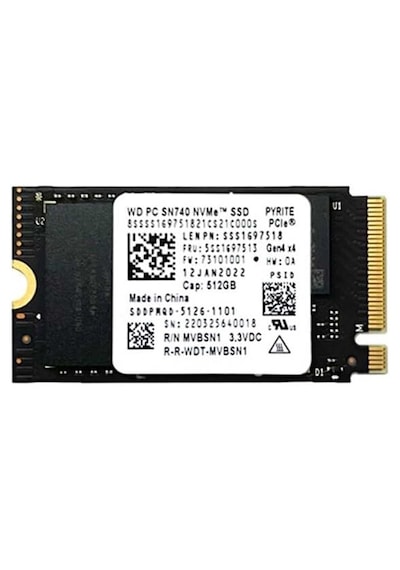 Wd Sn740 512gb M.2 22x42 Nvme Ssd 512 GB