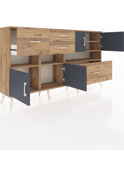 Arges Konsol 5 Raflı 4 Çekmeceli 4 Kapaklı 176x30x99 Çam-antrasit/çam Antrasıt/atlas Çam - Atlas Çam Arges Konsol 5 Raflı 4 Çekmeceli 4 Kapaklı 176x30x99 Çam-antrasit/çam Antrasıt/atlas Çam - Atlas Çam