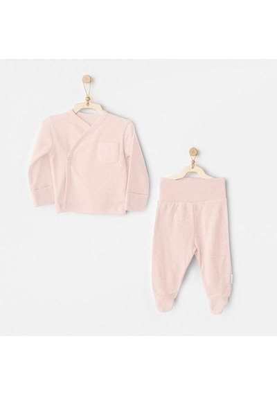 Andywawa Jacquard Basic 2'li Zıbın Takım Ac25557 Pembe