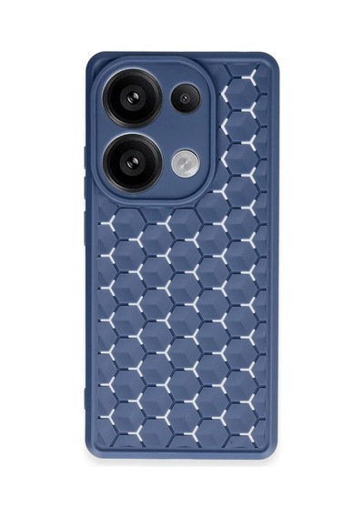 Xiaomi Redmi Note 13 Pro 4g Kılıf Petek Silikon Kapak - Lacivert 0.2M-Çok Renkli