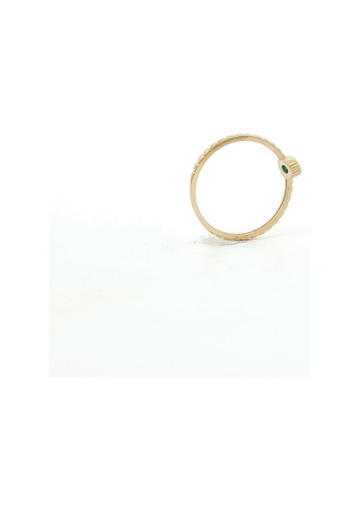 14 Ayar Altın Bezel Oval Eklem Yüzük