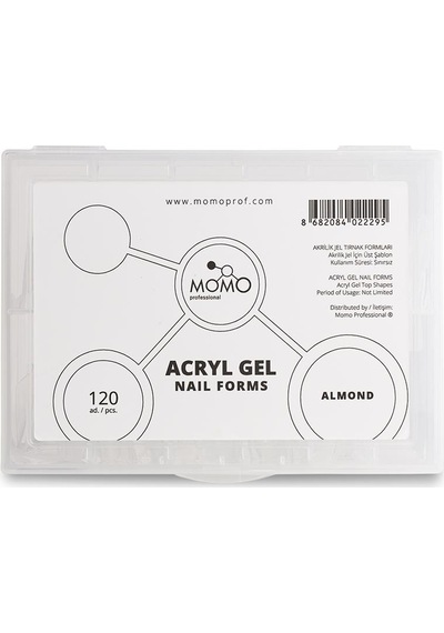 Momo Professional Undefined Protez Uzatma Üst Form Şablonu Almond 120 Ad.
