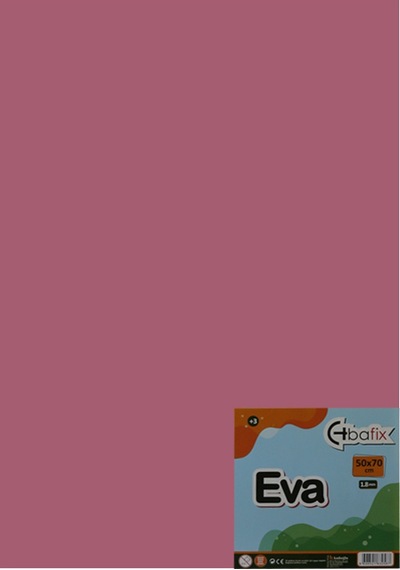 Bafix Eva Düz Renk 50x70 Pembe Çok Renkli