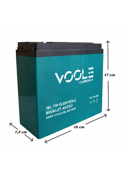 Voole 12v 24 Ah Elektrikli Bisiklet Jel Aküsü 5li Set 2026 Üretimi